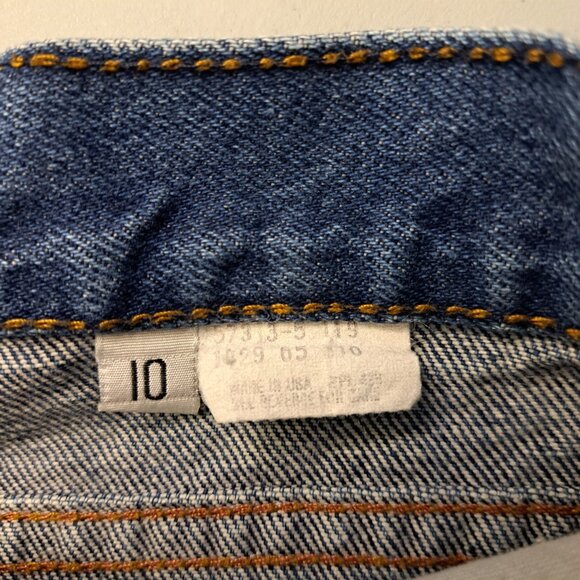 Levis White Patch Two Horse 80s Jeans Tab Tag Womens Sz 27x28 10 CUT HEM Vtg - Picture 4 of 8